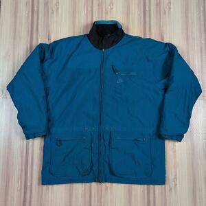 Vintage 90's Nike ACG Blue Full Zip Parka Jacket Size XL Hiking Outdoor Retro